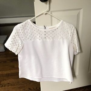 Loft white boxy shirt